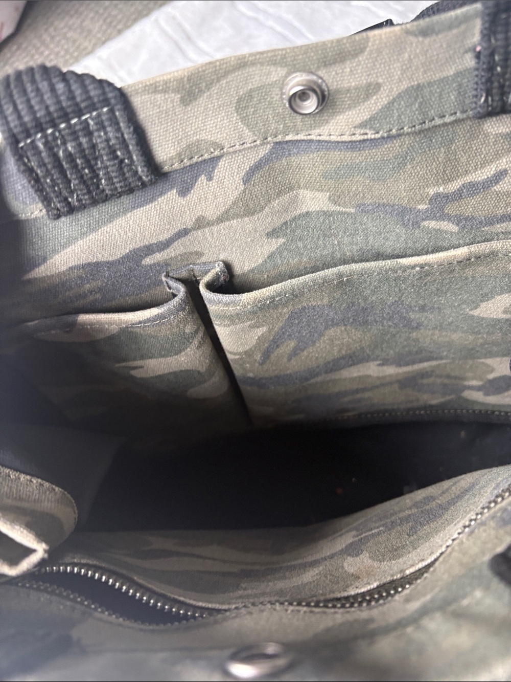 Koala Kanvas- Camouflage Canvas Tote with Red Heart Accent - Picture 3 of 4